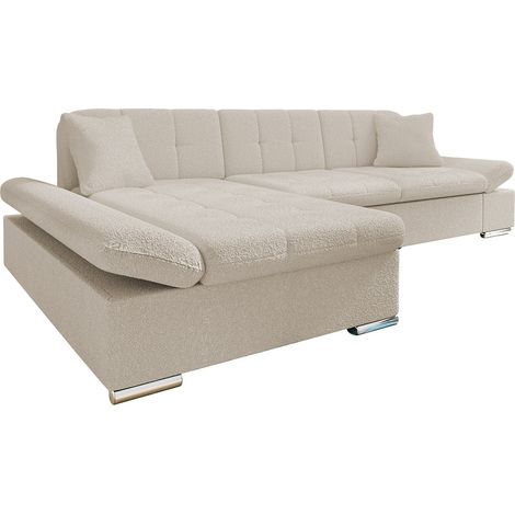 Canapé d'angle Comfivo 250, Baloo 2074, Fonction de couchage, Boîte de literie, 278x161x76cm, 0 (1/5)