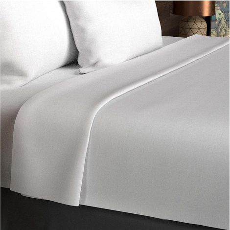 Soleil d'ocre Uccisione Plat, Cotone, Bianco, 260 x 300 cm
