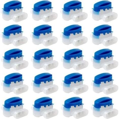 20 Pieces connecteurs de câble robot tondeuse, connecteur electrique etanche Remplis des Résines pour Étendre ou Réparer cable peripherique robot tondeuse, jardin, extérieur, Dénudage Inutile (1/5)