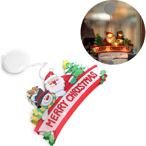 LED-Lichterketten mit Saugnäpfen für Weihnachtsdekorationen, ideal für Fenster und Geschäfte. (1/5)