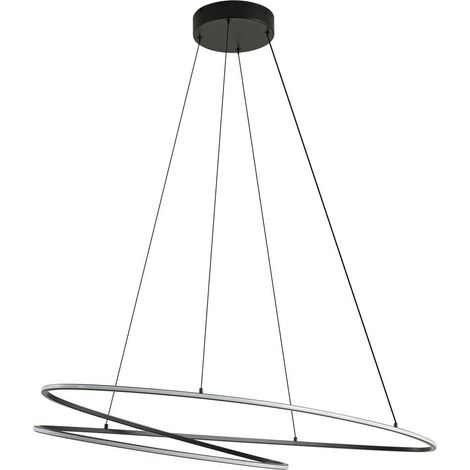 Lucande Lámpara colgante 'Gavril' en Negro de Metal