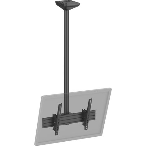Support TV plafond inclinable 1 écran 43''- 75'' Hauteur 150cm noir (1/3)