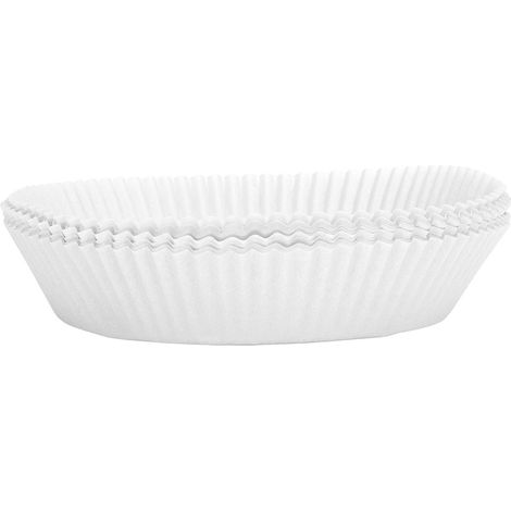 50 feuilles de papier sulfurisé rondes, jetables et antiadhésives, pour friture, four à micro-ondes et cuisinière, blanches. (1/5)