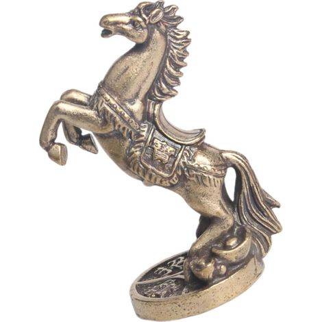 de cheval en laiton au style rétro finement travaillée et