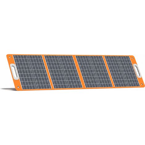 Panneau solaire portable pliable 100 W - Rendement jusqu’à 23,5 % - Cellules monocristallines avec revêtement ETFE - USB-C 65 W, QC 3.0 et sortie DC 18 V