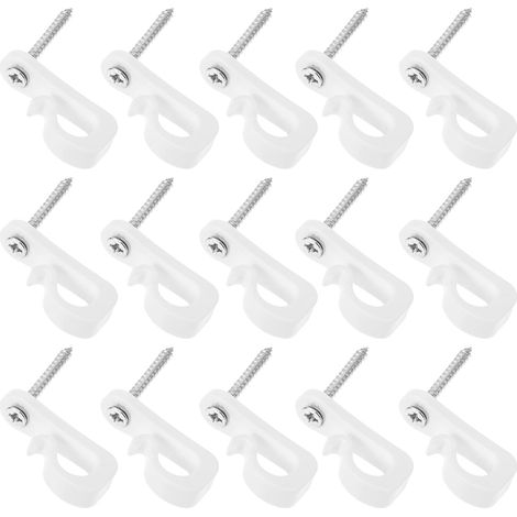 20 crochets à vis plastique pour luminaires à visser, mur (1/5)