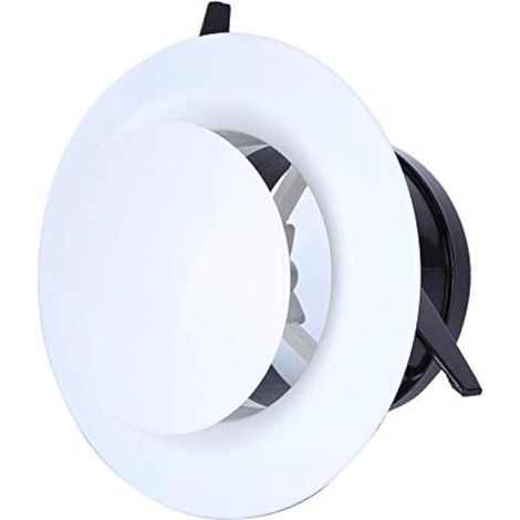 Bouches d'aération réglables, 4 tailles de diffuseur de plafond Soupape d'alimentation d'échappement Évent d'aération Anémostat Couvercle de tuyau de ventilation(100mm) (1/3)