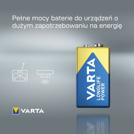 Pile VARTA LONGLIFE Power 9V 1 pièce (1/5)
