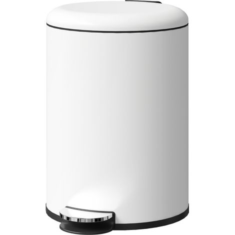 Cestino rifiuti 20 L a pedale con coperchio, secchio interno rimovibile, bianco, 36 x 30 x 44,5 cm (1/5)