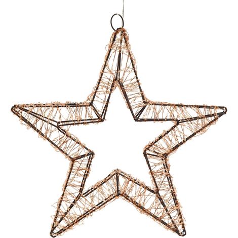 Stella di Natale luminosa a luce calda con effetto "Flashled Diamond" decorazione natalizia -Ø55 cm / Bianco Caldo (1/4)