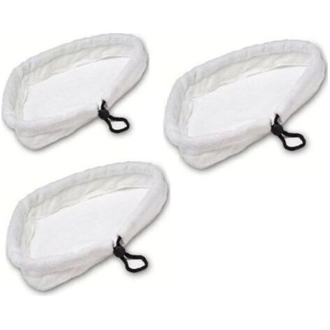 Set mit 3 Mikrofasertüchern, universelle Tücher, kompatibel mit Dampfreinigern, waschbare Ersatzteile für Staubsauger und Heißdampfreiniger (1/5)