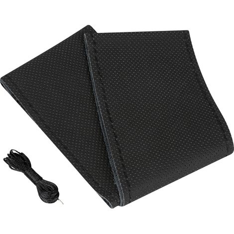 Premium Perforated, coprivolante in pelle - L - Ø 37/39 cm - Nero (1/3)