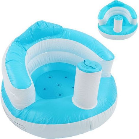 Siege Bain Bebe - Siege Apprentissage Gonflable Antiderapant pour Baignoire et Douche - 50 x 50 x 35 cm - 1 Piece (1/5)