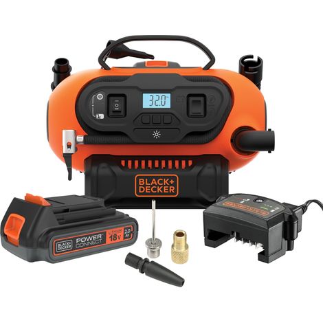 Luftpumpe-Kompressor Kabelgebunden oder Kabellos 18V BLACK+DECKER BDCINF18N-QS 11 BAR/160 PSI Ohne Akku geliefert (1/5)