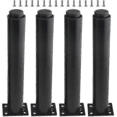 (25-42 cm, noir) Ensemble de 4 pieds de meuble réglables en métal robustes et durables (1/5)