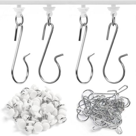 Crochets et ensemble de 60 pièces pour enrouleurs de rideaux, rouleaux silencieux nano en plastique et accessoires à roulement à billes, accessoires de rideaux faciles à remplacer. (1/5)
