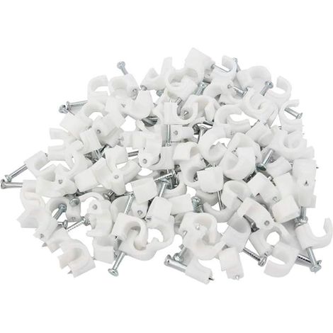 SUPPORTO FISSACAVO 5MM BIANCO (CF 100 PZ)