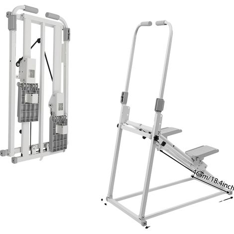 Machine à escaliers, design pliable, fonctionnement auto-rebondissant fluide, Beige (1/2)
