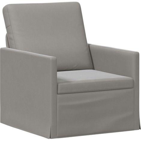 Fauteuil Gris clair 70 x 81 x 82 cm Velours (V) vidaXL (1/5)