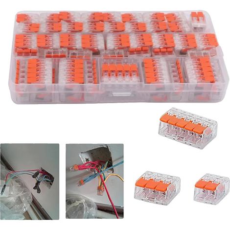 Bornes de connexion, conducteur multi-brins 0,14-4mm², tension nominale 450V, intensité nominale 32A, matériau ignifuge, matériau PC (1/5)