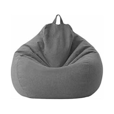 Housse de Canapé Inclinable - Pouf Sans Remplissage - Pour Salon Chambre Jeux - Gris Foncé - 80 x 90 cm (1/5)