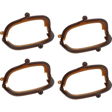 4 Poignées de Cadre pour Sac à Main Résine DIY 8.5cm Brun Lot Artisanat Couture Accessoire Fait Main (1/5)