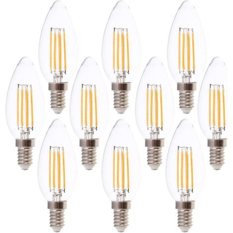 V-TAC LED-Filament-Lampe VT-1986-N, E14, EEK: F, 4W, 400lm, 3000K, 10 Stück (1/2)