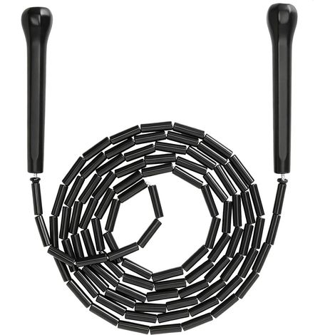 Rope Beaded Jump, Adjustable Skipping Rope with Unbreakable Handles and Unbreakable Beads, Jump with an Adjustable Length up to Max 2.8 m for Improved Fitness Training