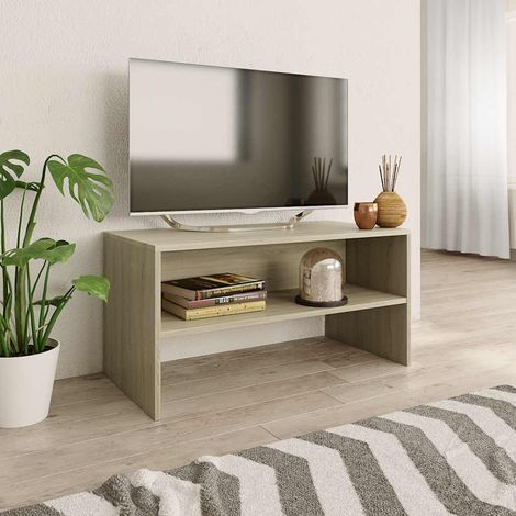 vidaXL Mueble de TV madera contrachapada roble Sonoma 80x40x40cm (1/5)