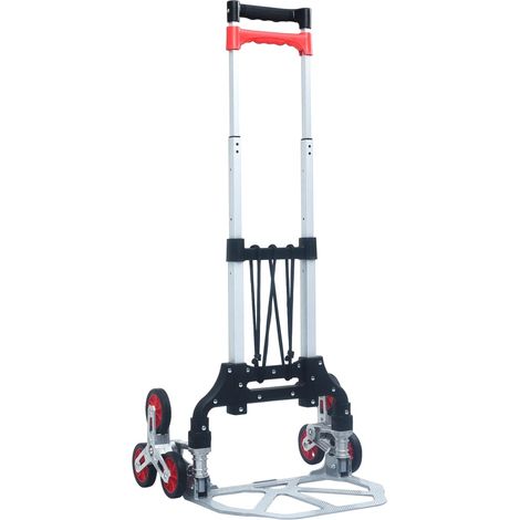 Treppen-Transportwagen Klappbar 70 kg Aluminium Silbern