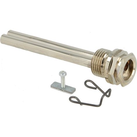 Doigt de gant/tube protection 2 sondes G 1/2’’ x 100 mm, laiton nickelé