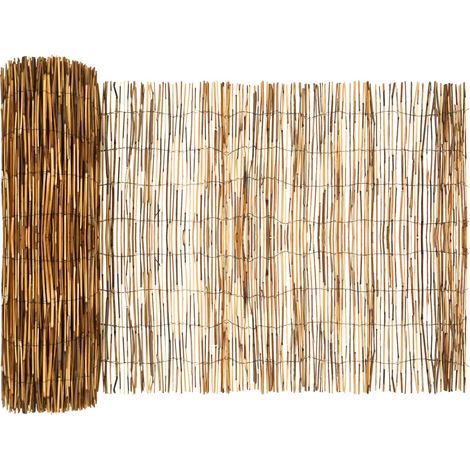 Gartenzaun Kohlenstoff 600 x 80 cm Schilf vidaXL