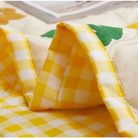 Couette d'été pour climatiseur, lavable en machine, douce et respirante, portable, motif tournesol, ouverte, 150 x 200 cm (1/5)