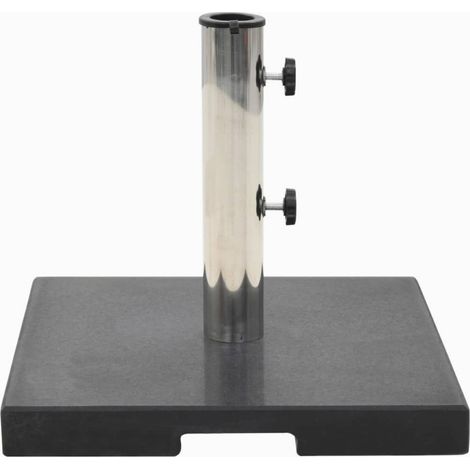 Base de sombrilla de granito cuadrada negro 20 kg vidaXL