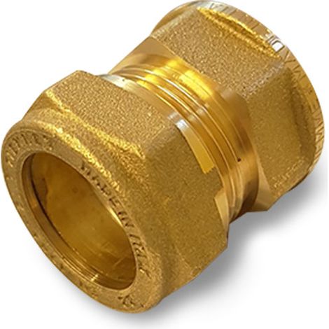 Raccord droit à compression, écrou et ogive pour tube cuivre 22 x 3/4" F (1/4)