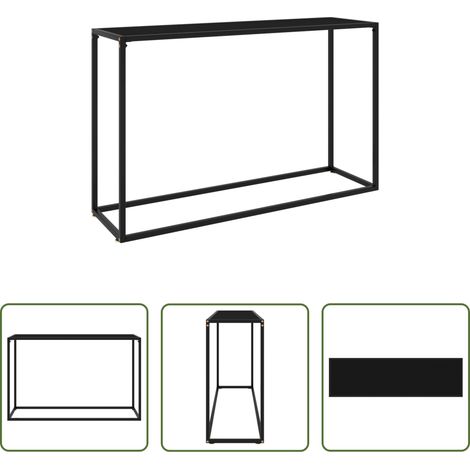 Hartglas - Konsolentisch Schwarz 120x35x75 cm Hartglas (1/5)
