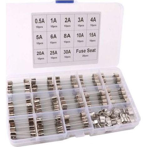 150Pcs 6X30mm Professionnel Voiture Fast-Souffler Verre Tube - 130Pcs Rapide Coup Verre Tube Fusible + 20Pcs Fusible Siège (1/4)