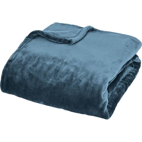Manta de franela Azul Egeo 130x180cm - Atmosphera créateur d'intérieur