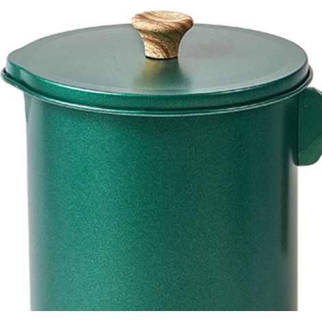 Filtre à huile 1,4 L, aspect bois, facile à utiliser, antirouille, pour la conservation de l'huile, idéal pour la maison et la cantine, vert foncé. (1/5)