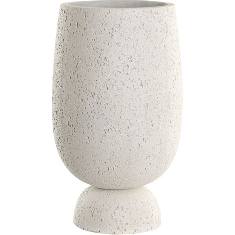 Macetero Fibra Vidrio 35X35X60 Rugoso Blanco (1/4)