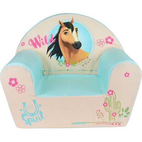 Fauteuil club en mousse cheval Spirit pour enfant (1/3)