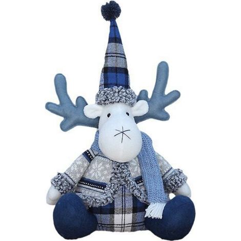 Decorazione per albero di Natale bambola blu 25 x 38 cm (1/4)