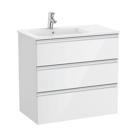 MUEBLE UNIK THE GAP LAVABO IZQUIERDA 800X460 LAVABO BLANCO TRES CAJONES BLANCO