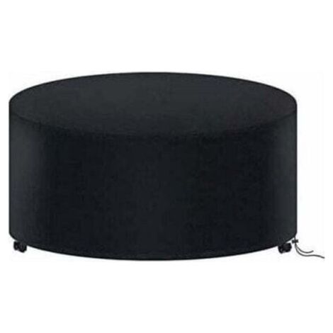 Round garden table cover, XU, Waterproof garden furniture cover, 210D tarpaulin, 128 x 71 cm (black) (1/4)