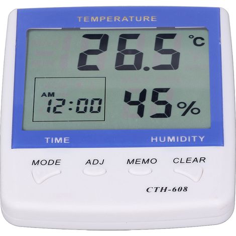Thermomètre domestique, hygromètre, horloge électronique à affichage numérique (1/5)