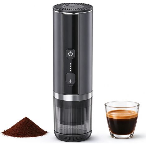 Machine à expresso portable – Cafetière espresso sans fil 20 bars – Chauffage rapide en 4 min, compatible café moulu et capsules NS, rechargeable par USB-C – Pour bureau, camping, voyage, voiture et m (1/5)