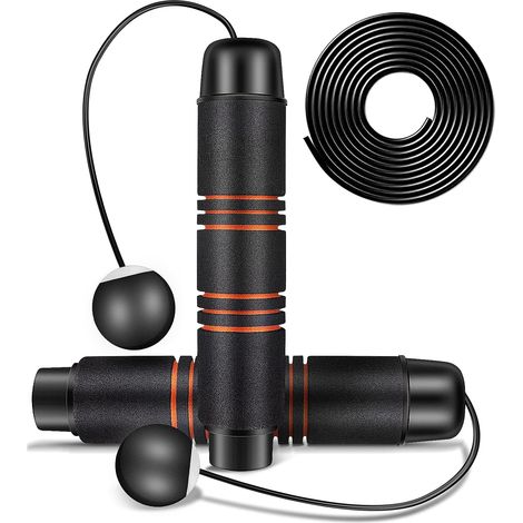 Corde À Sauter Sans Câble - Corde À Sauter Réglable Pour Fitness Intérieur Extérieur - Boules De Vitesse - Pour Adultes Et Enfants - 1 Pièce (1/5)