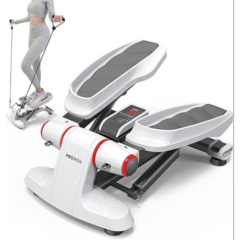 Fitness Stepper avec Cordes Élastiques, Mini d'Appartement écran Multifonctions, Appareil Maison, Up-Down pour l'aérobic Exercices Jambes Bras (1/5)