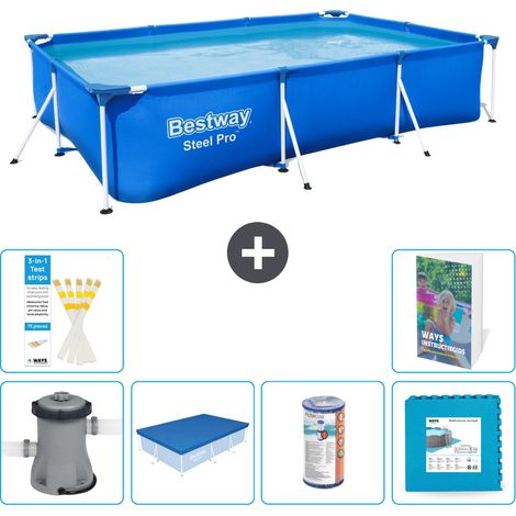 Bestway Steel Pro Rechteckig - 300x201x66 cm - 7-teilig S254