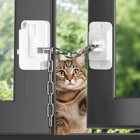 Four adjustable safety belts, suitable for UPVC windows, with ventilation limiters to ensure the safety of children and pets.